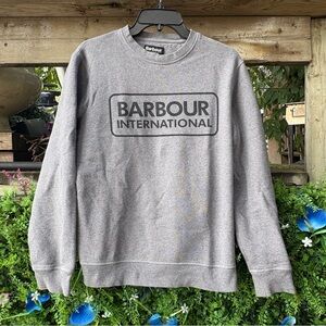 Barbour Gray Crewneck Men's Sweater
